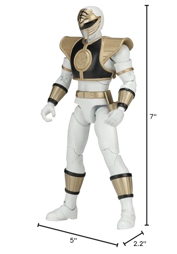 Power Rangers White Ranger legacy packaging shown for collectors and gifting.