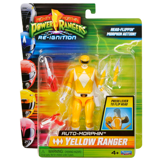 Power Rangers Re-Ignition Yellow Ranger 6-Inch figure front view for display