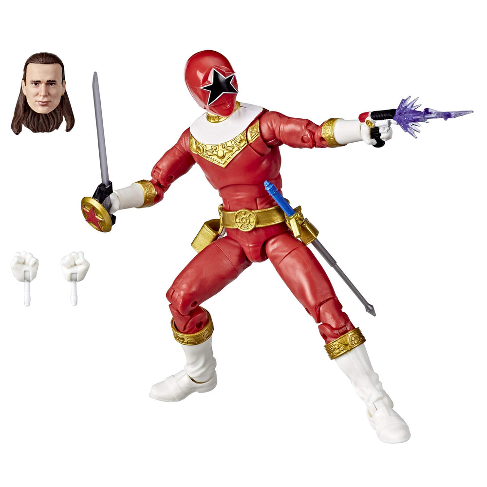 Power Rangers Zeo Red Ranger figure front view with premium paint for display.