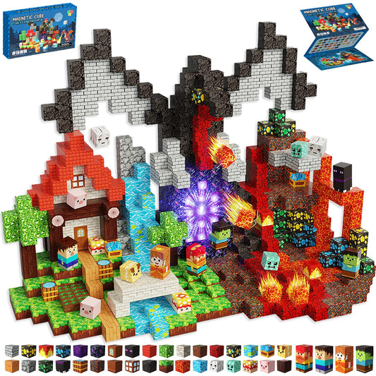 Powerful Xishan 200pcs magnetic blocks with princess castle textures for imaginative, screen-free play.