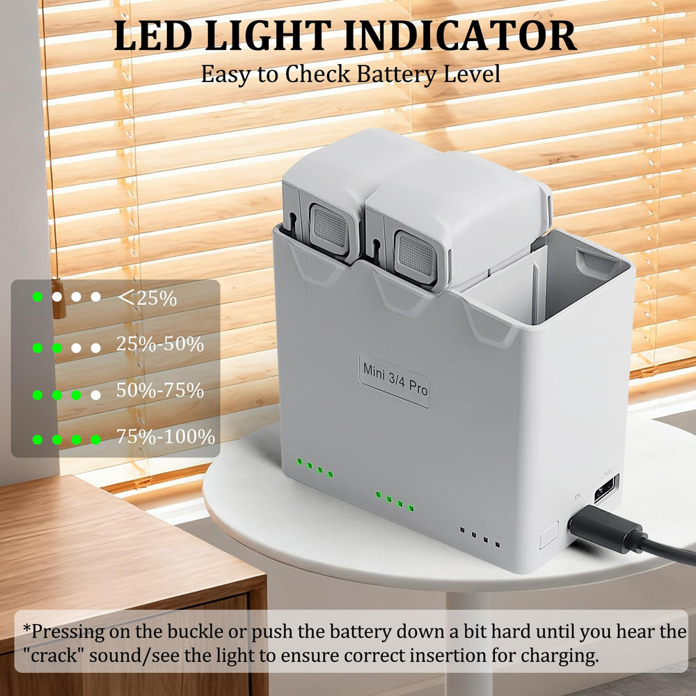 POWERION charging hub with USB port for quick charging of remote or phone.