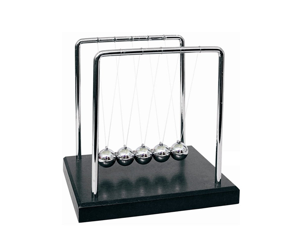PowerTRC Newtons Cradle close-up of stainless steel balls highlighting quality craftsmanship