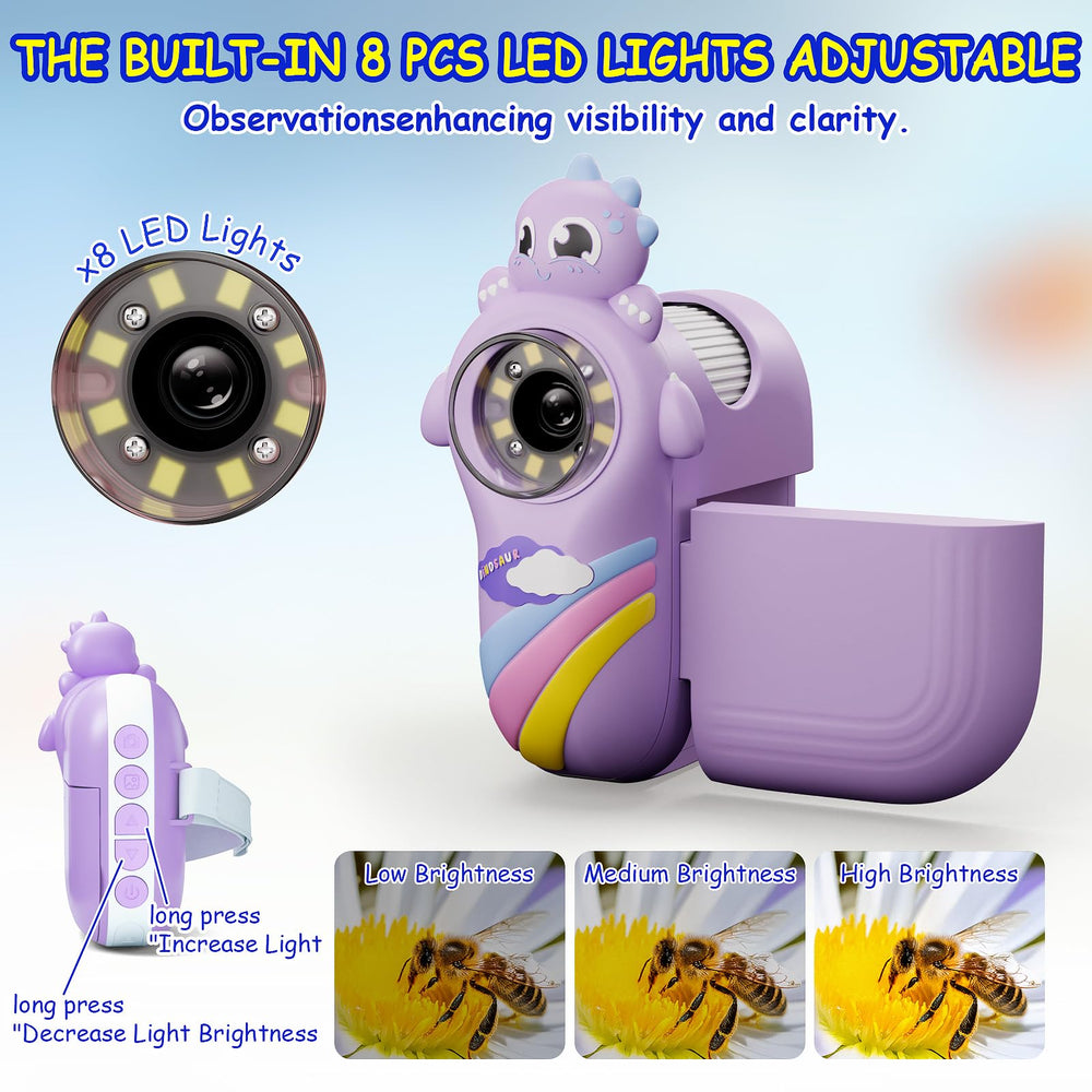 Pozifu kids microscope 2-inch HD screen shows clear details for hands-on learning.