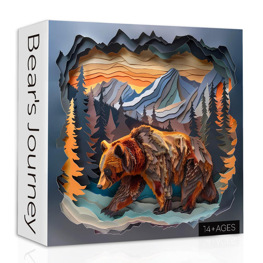 PPuzzling Animal Bear Puzzle shows a calm forest scene, ideal for focused puzzle time.