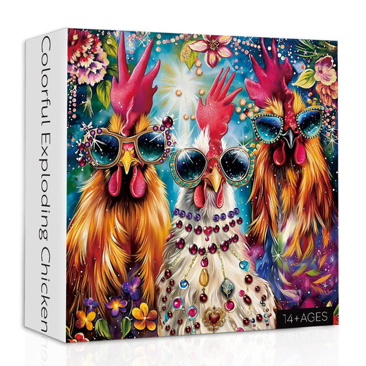 PPuzzling funny chicken puzzle 1000 pieces for focused relaxation