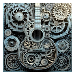PPuzzling gears guitar puzzle close-up highlighting gear details for challenge