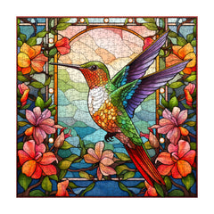 PPuzzling hummingbird stained glass puzzle box offers gift-ready packaging and easy gifting