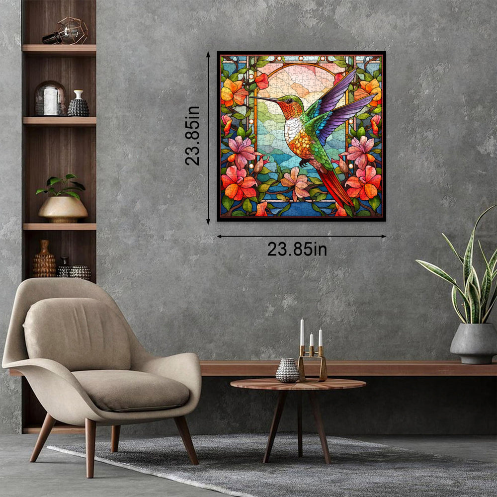 PPuzzling hummingbird vibrant feathers highlight rich colors for immersive puzzling sessions