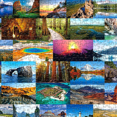 PPuzzling National Parks Puzzle poster reference with high-resolution guide for assembly.