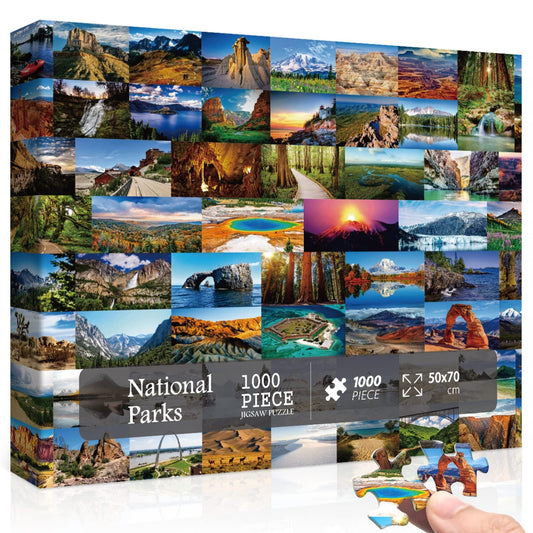 PPuzzling National Parks Puzzle box showing sturdy packaging and gift-ready presentation.