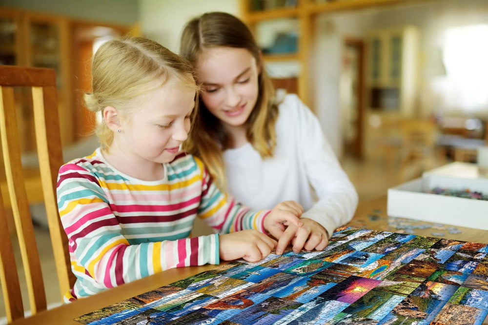 PPuzzling National Parks recyclable cardboard materials support eco-friendly crafting.