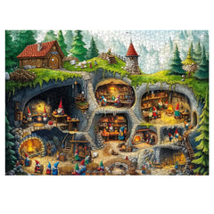 PPuzzling Underground gnome houses detail invites focused, enjoyable problem solving.