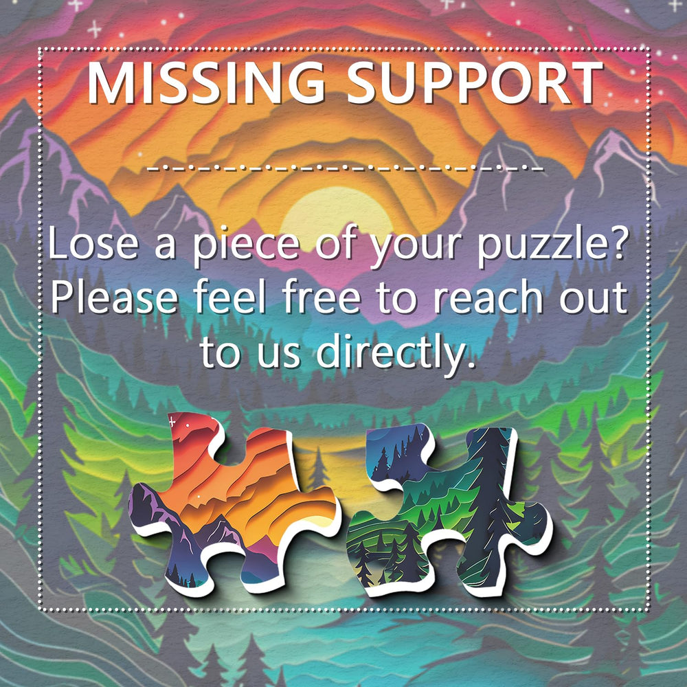 PPuzzling wall-art-ready puzzle adds decorative appeal to living spaces.