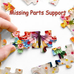 PPuzzling white cardboard construction ensures durability during multiple assemblies.