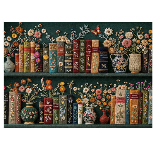 PPuzzling Wildflower Pages puzzle box with reference poster to help solve