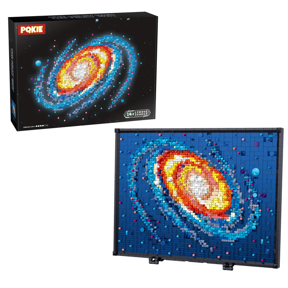PQKIE Milky Way wall art assembly in progress for dramatic home decor