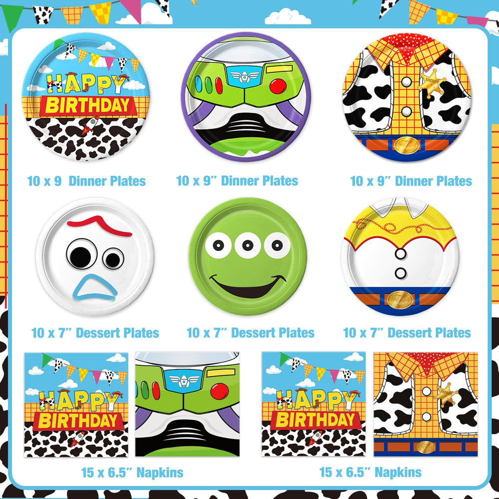 Practice Star cartoon dessert plates add color to the dessert course