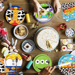 Practice Star tableware creates a cohesive look for toy-themed celebrations