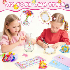 PRE-WORLD Flowers Craft Kit clear vase for showcasing finished bouquets