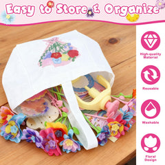 PRE-WORLD Flowers Craft Kit storage bag keeps supplies organized and portable