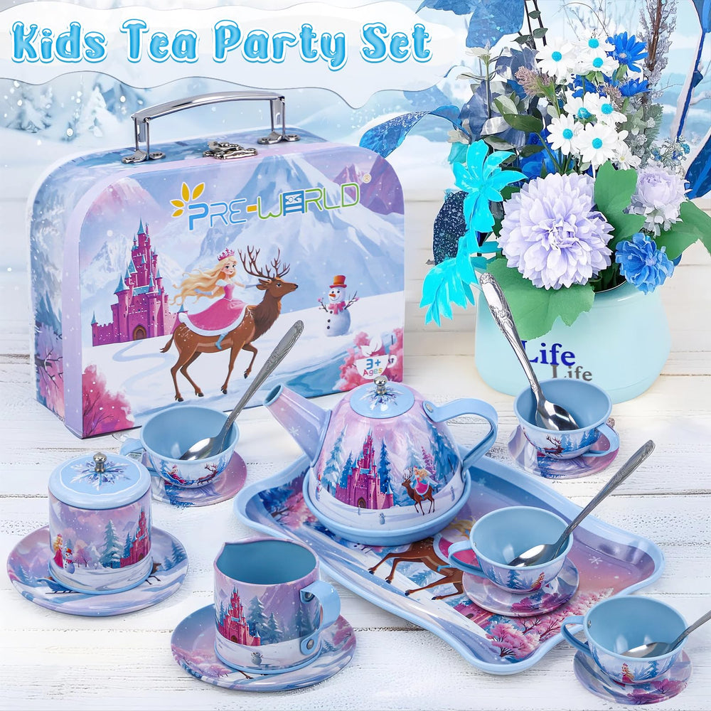 PRE-WORLD Tea Time Tray as a sturdy serving hub for kids' role-play.