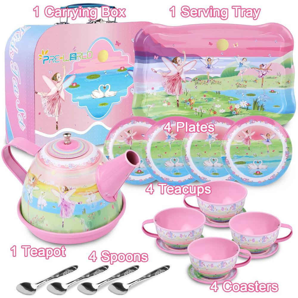 PRE-WORLD coasters protect surfaces during pretend tea time.