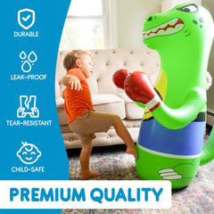 Preferred Toys Dino Punching Bag orange color enhances playful aesthetics