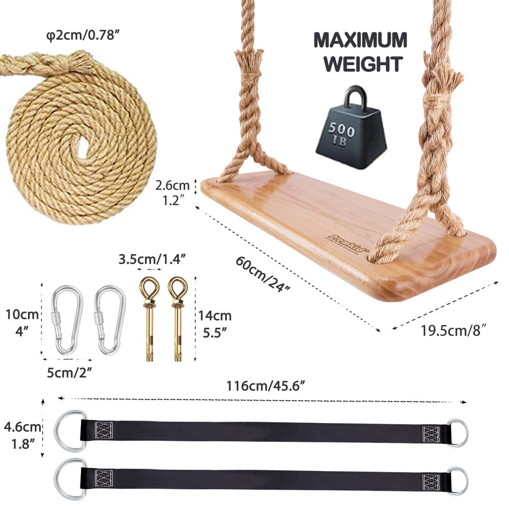 Premkid included 40-inch straps for versatile indoor or outdoor hanging