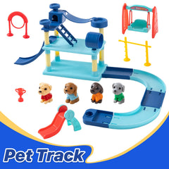 PreTrans Pet Track Set sand contents close-up highlighting tactile molding possibilities.