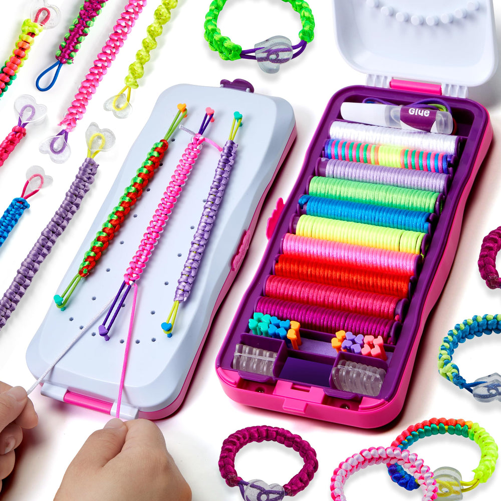 Pretty Me bracelet kit case and board for easy weaving