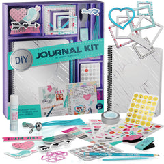 Pretty Me DIY Journal Kit complete layout showing all items