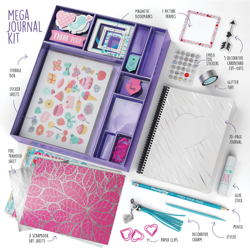 Pretty Me DIY Journal Kit tassel with charm adds playful detail