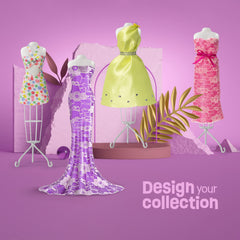 Pretty Me fashion sketchbook shows initial design ideas for aspiring creators.