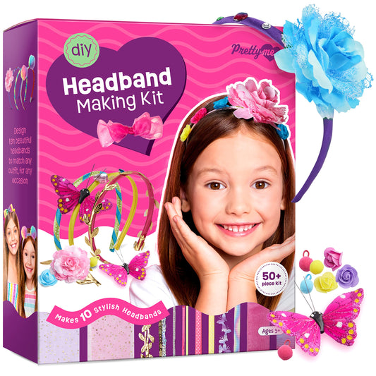 Pretty Me headband-making-kit supplies spark creative DIY fashion projects.