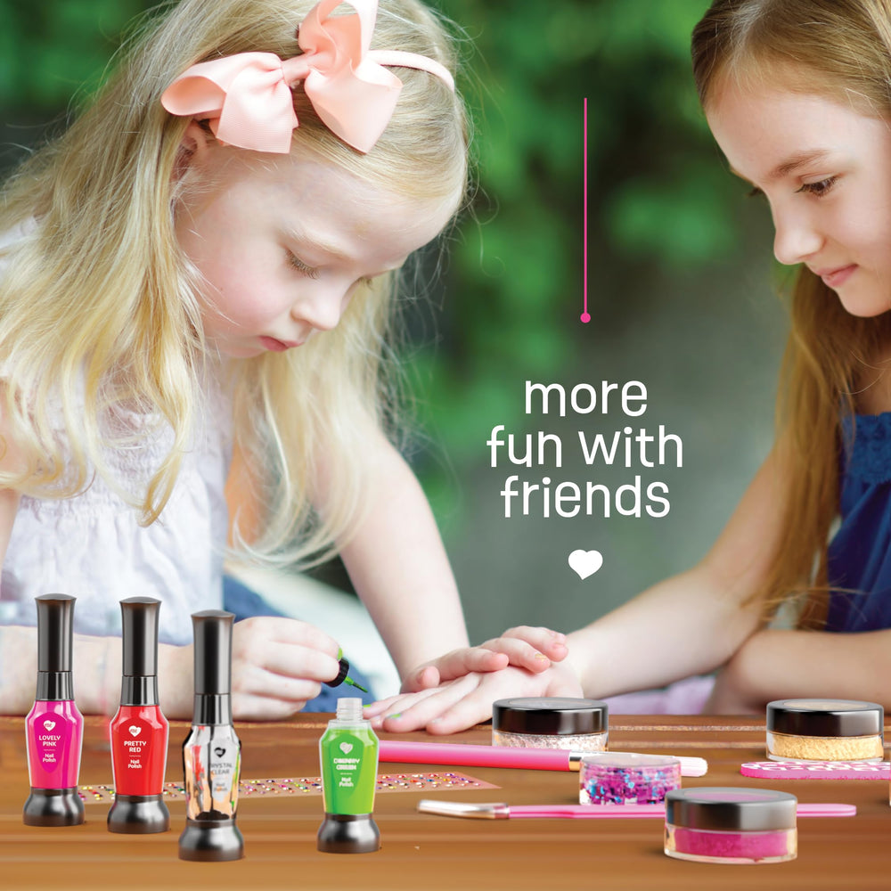 Pretty Me Nail Art Studio instruction guide helps kids learn simple techniques.