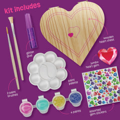 Pretty Me Treasure Box inside-lid mirror inspires pretend play and imaginative storytelling.