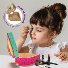 Pretty Me Paint Your Own Treasure Box paint-set image with four colors encourages design.