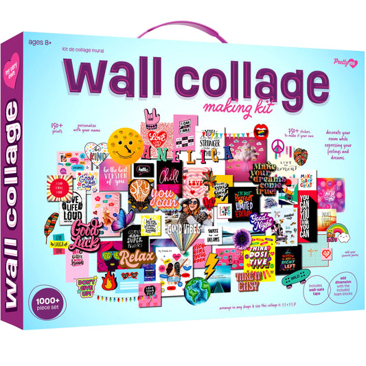 Pretty Me wall collage kit cover featuring vibrant art for teen bedrooms.