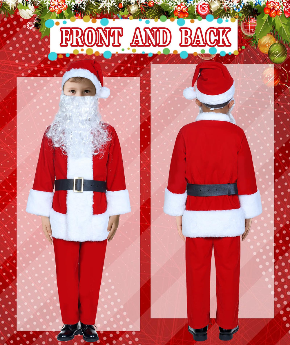 PrettyQueen boys Santa pants with elastic waist for easy movement