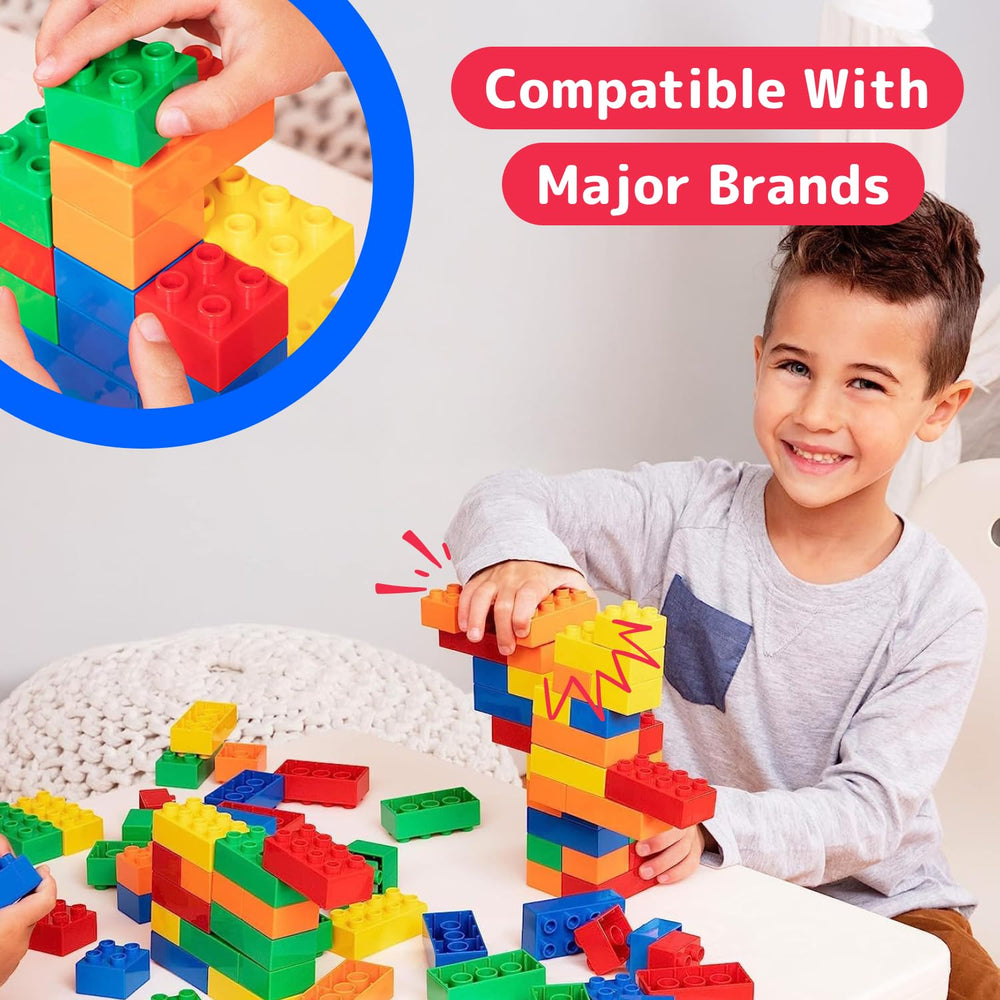 PREXTEX red square blocks for tower creation and problem-solving play.