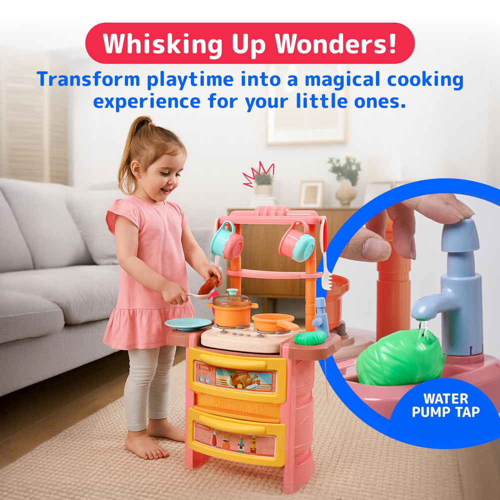 Prextex faucet with water circulation invites interactive play and learning.