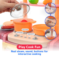 Prextex durable plastic kitchen withstands daily pretend play and cleanup.