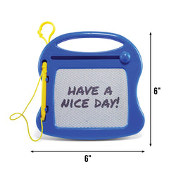 PREXTEX mini doodle pad shows 6x6 inch surface for portable creative play.