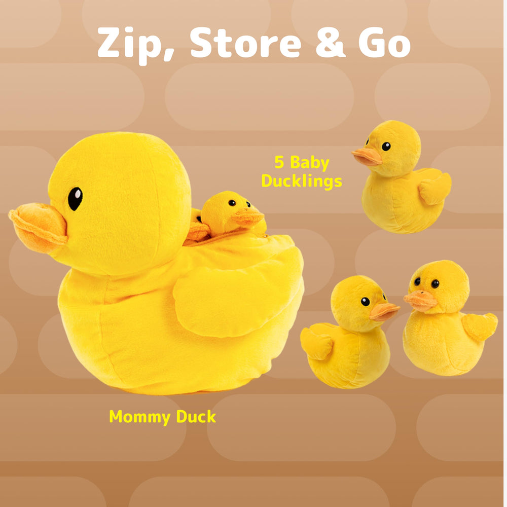 Soft, durable fabric of PREXTEX plush ducks for gentle cuddles.