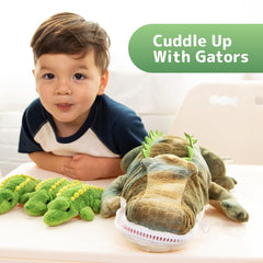 PREXTEX alligator babies inside show zipper storage for tidy, portable toy sets