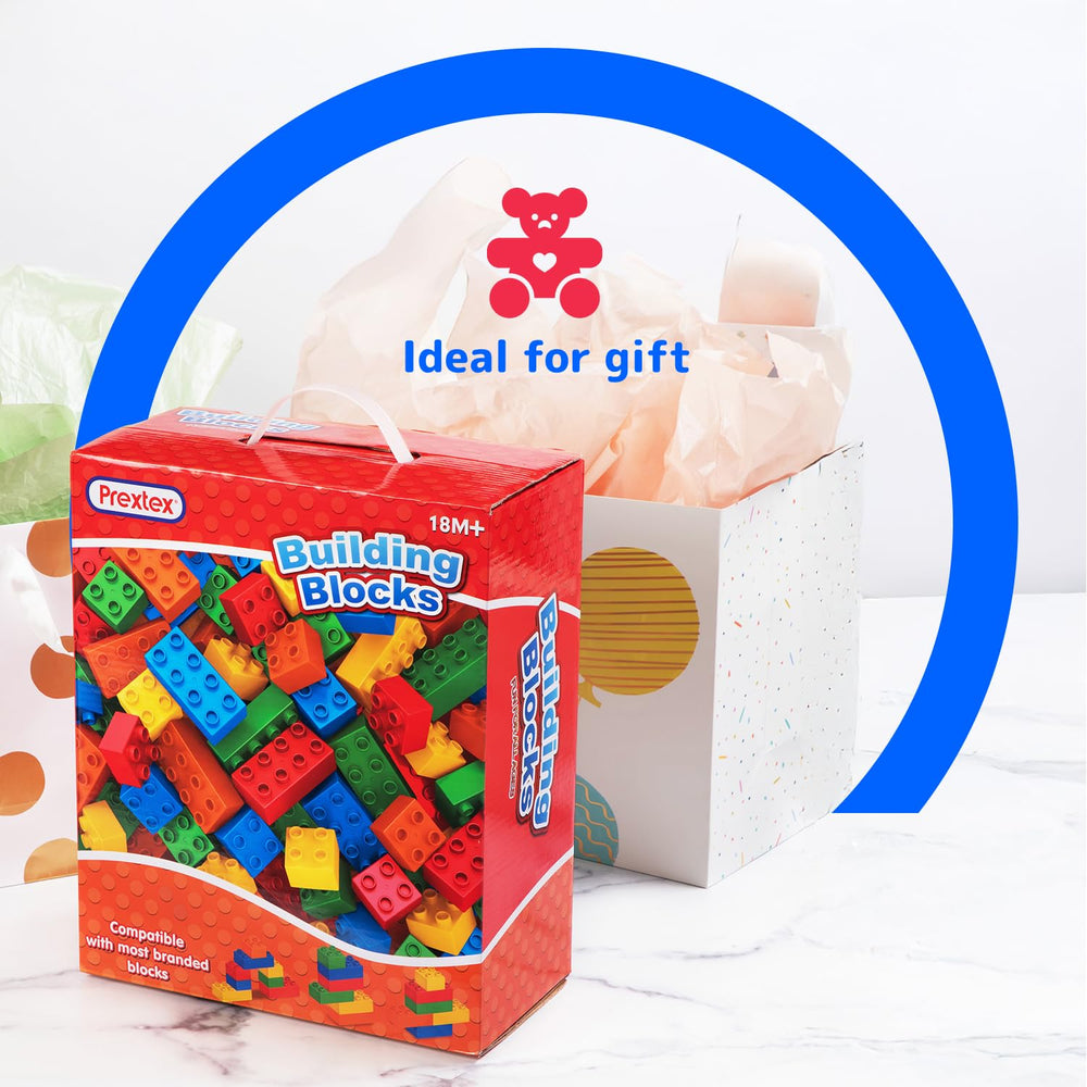 PREXTEX toddler blocks set for cooperative play and stackable towers.