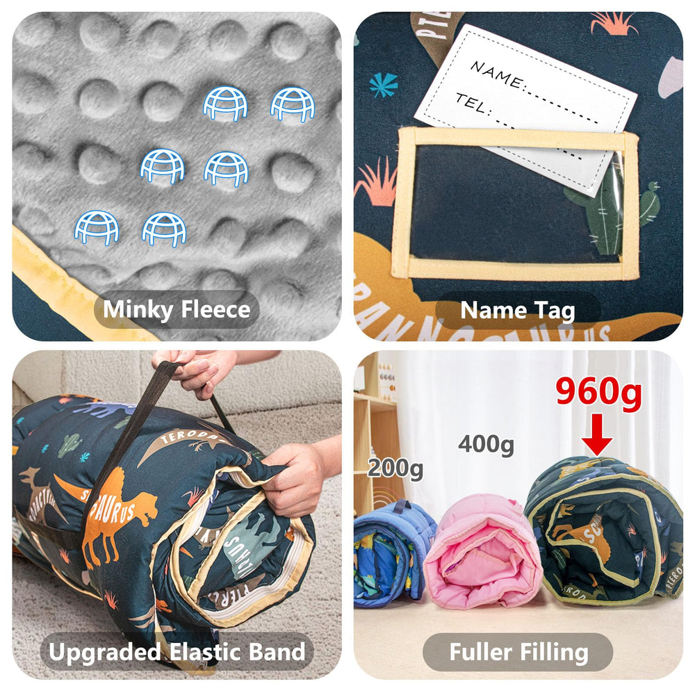 Primlect Dinosuar Nap Mat on the go supports daycare use