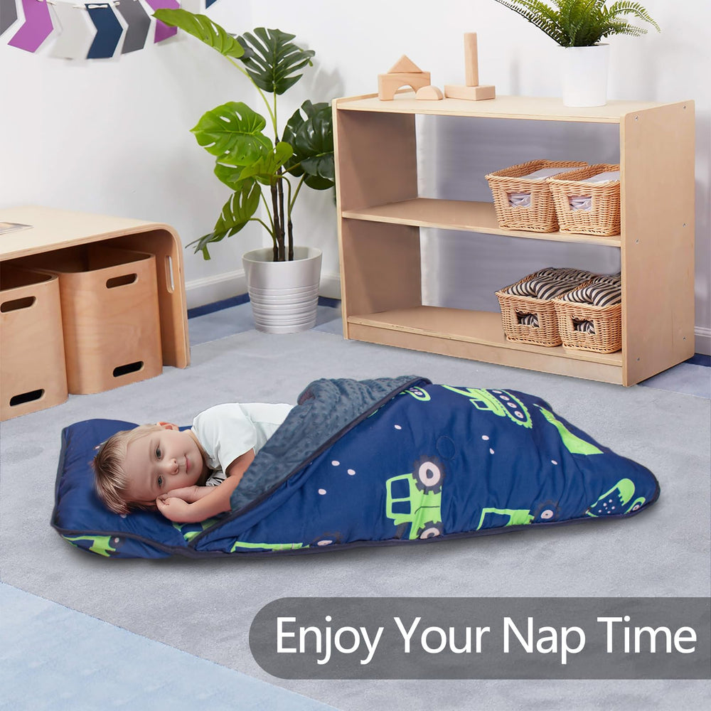 PRIMLECT nap mat with minky blanket offering cozy texture for rest