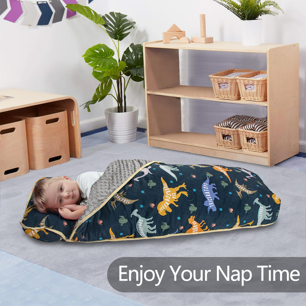 PRIMLECT nap mat features a soft minky blanket for cozy warmth.