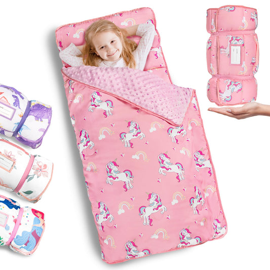 PRIMLECT nap mat with removable pillow for easy cleaning and travel.